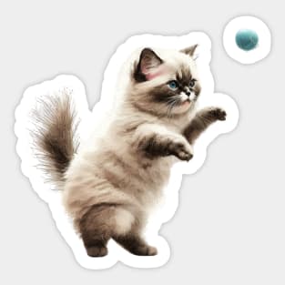 Cute Playful Kitten, Cat Lover Sticker